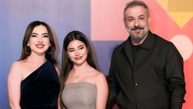 أمل عرفة وعبد المنعم عمايري